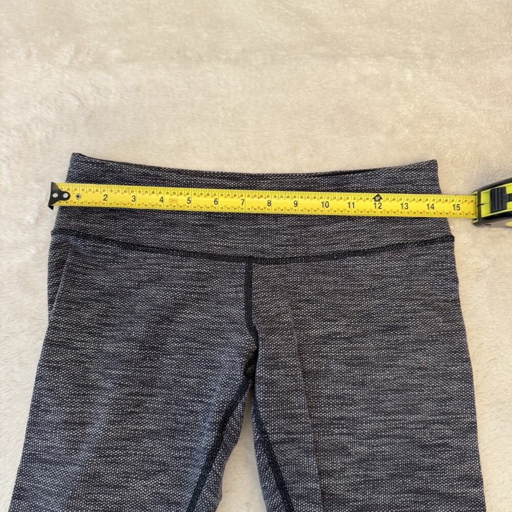 Lululemon Size 8 Wunder Under Crop 21" High Rise Leggings Luon Jacquard Textured - Picture 4 of 5